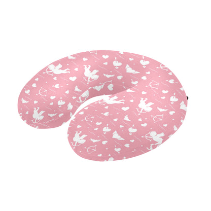 Cupid Pattern Print Design 03 U-Shaped Travel Neck Pillow