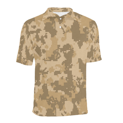 ACU Digital Desert Camouflage Men Polo Shirt