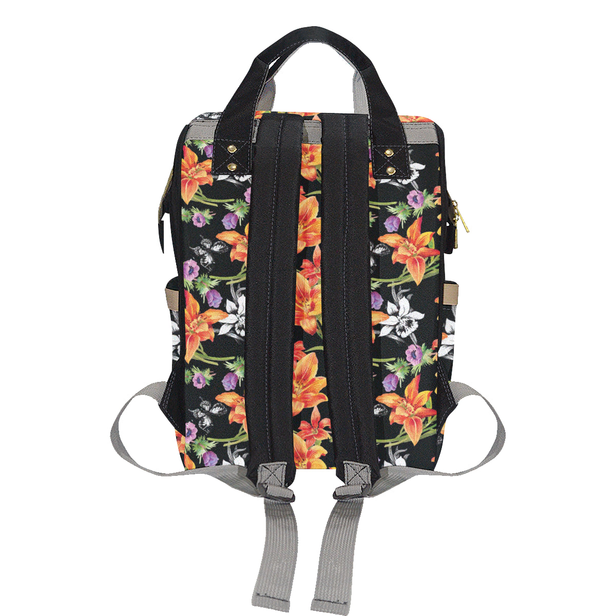 Tropical Flower Pattern Print Design TF02 Diaper Bag Backpack
