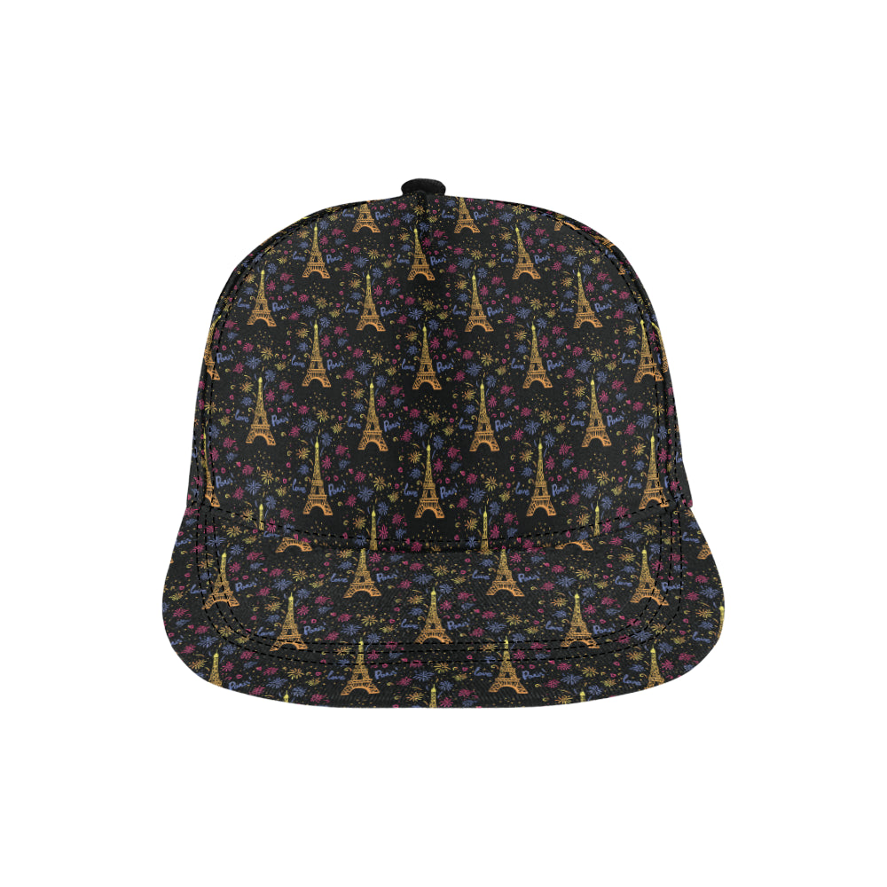 Eiffel Tower Love Paris Print Snapback Cap