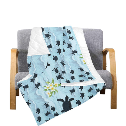 Sea Turtle Pattern Print Design T011 Premium Quilt