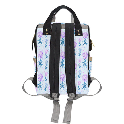 Lilac Pattern Print Design LI05 Diaper Bag Backpack