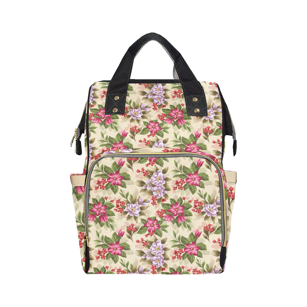 Summer Floral Pattern Print Design SF08 Diaper Bag Backpack