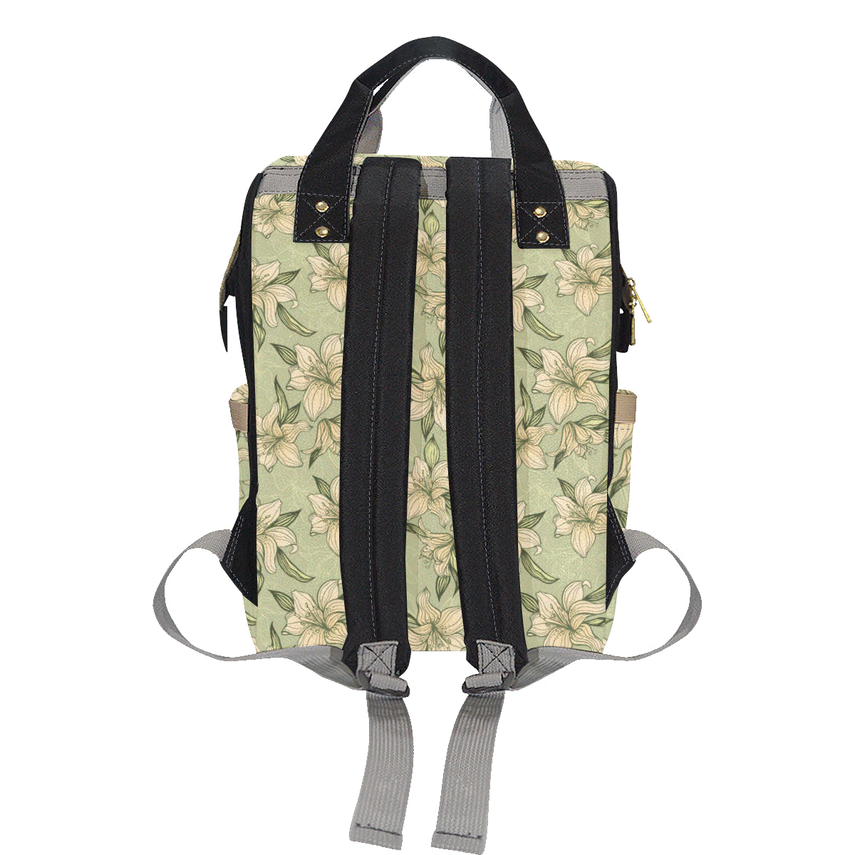 Lily Pattern Print Design LY06 Diaper Bag Backpack