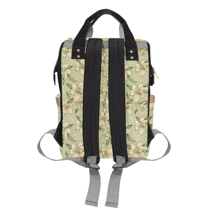 Lily Pattern Print Design LY06 Diaper Bag Backpack