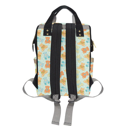 Bear Pattern Print Design 02 Diaper Bag Backpack