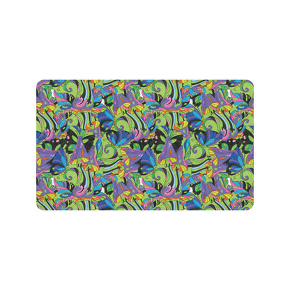 Psychedelic Trippy Mushroom Themed Rubber Doormat