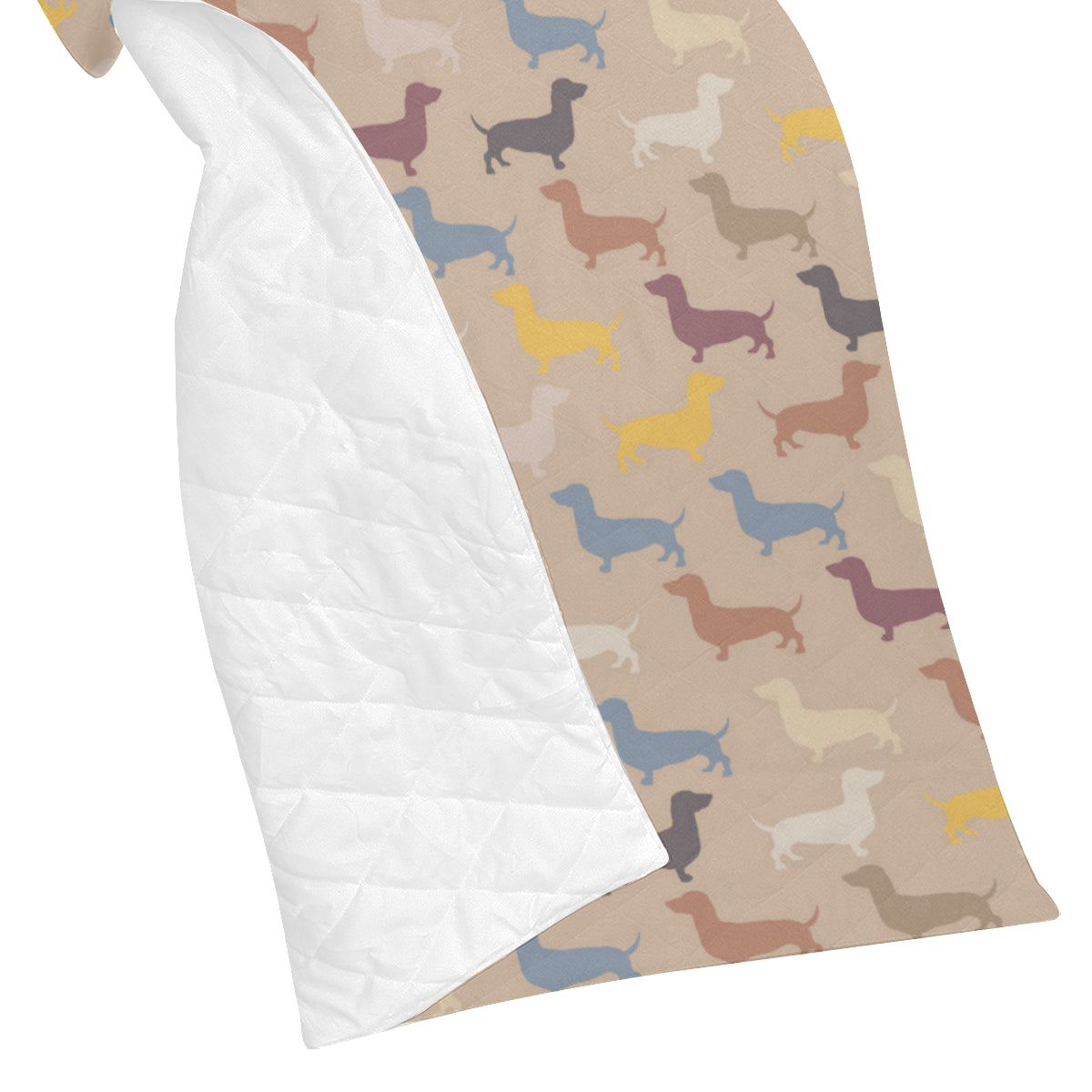 Dachshund Pattern Print Design 03 Premium Quilt