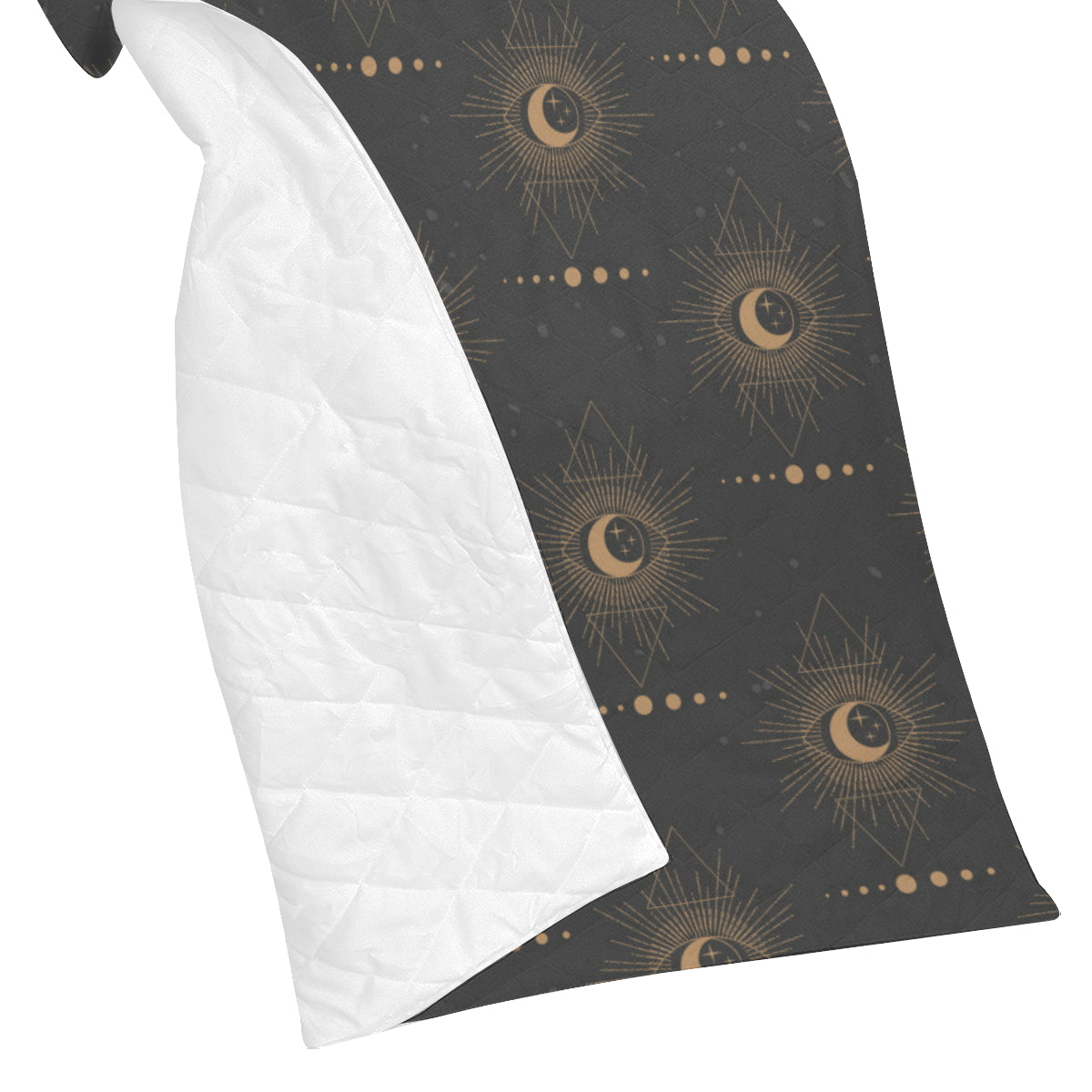 Moon Boho Pattern Print Design 02 Premium Quilt