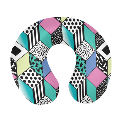 90s Pattern Print Design 3 U-Shaped Travel Neck Pillow