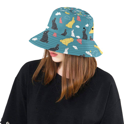 Rabbit Pattern Print Design RB014 Unisex Bucket Hat