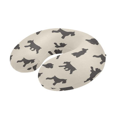 Schnauzers Pattern Print Design A06 U-Shaped Travel Neck Pillow
