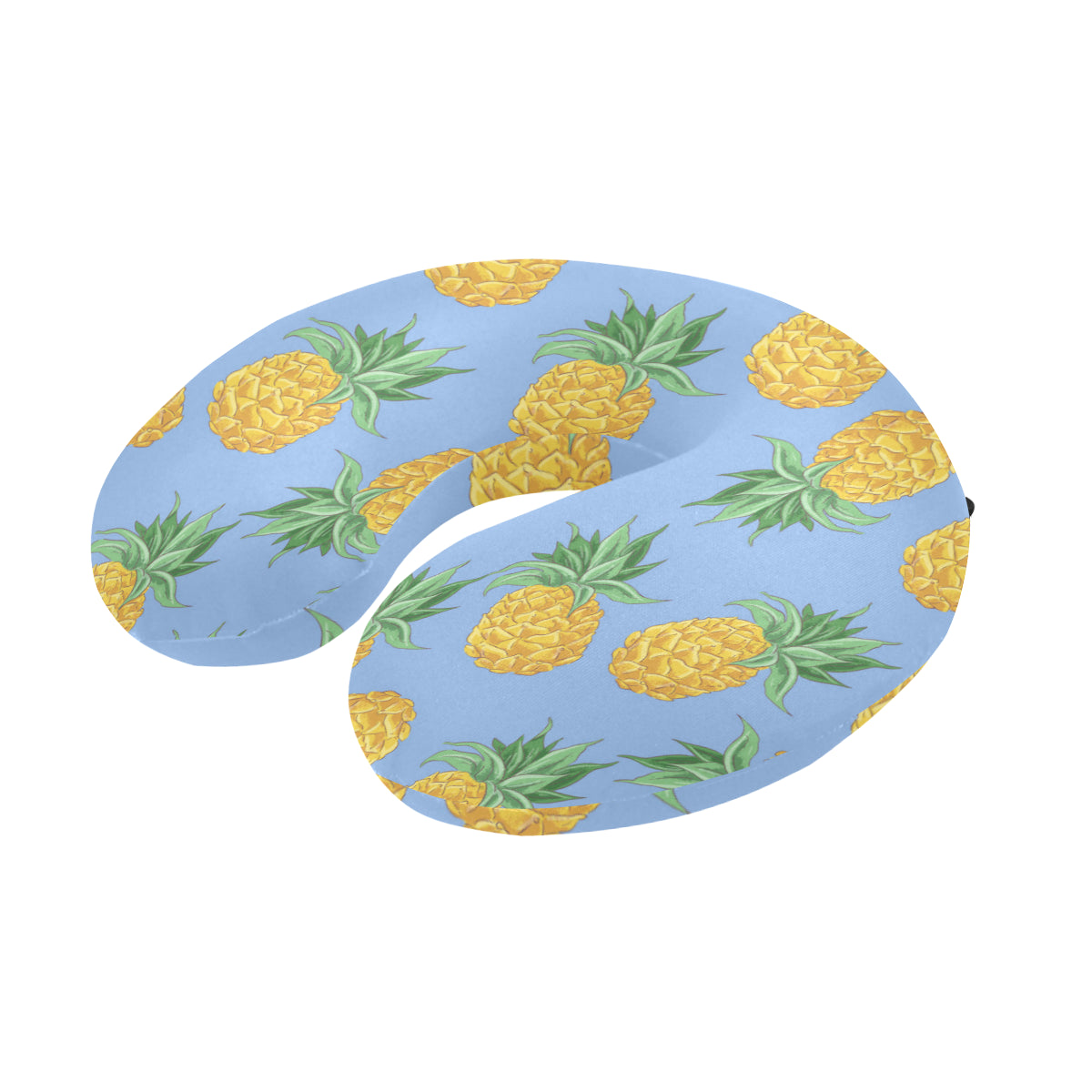 Pineapple Pattern Print Design A04 U-Shaped Travel Neck Pillow