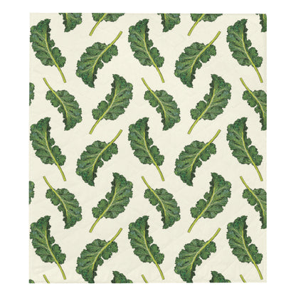 Kale Pattern Print Design 03 Premium Quilt