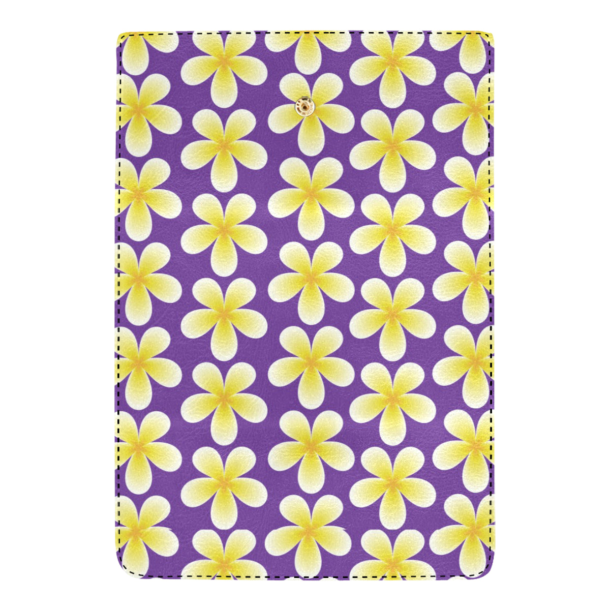 Yellow Plumeria Pattern Print Design PM05 Women's Trifold Wallet