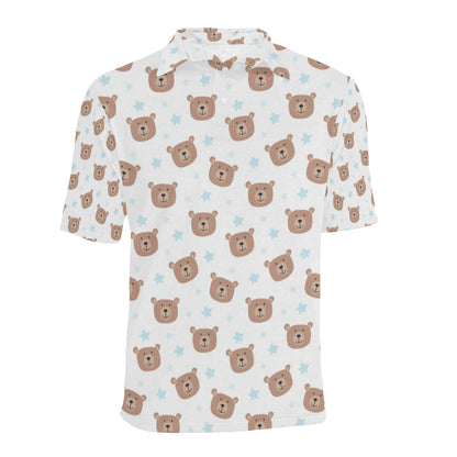 Bear Pattern Print Design BE02 Men Polo Shirt