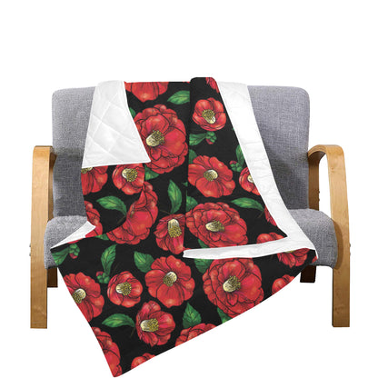Camellia Pattern Print Design CM07 Premium Quilt