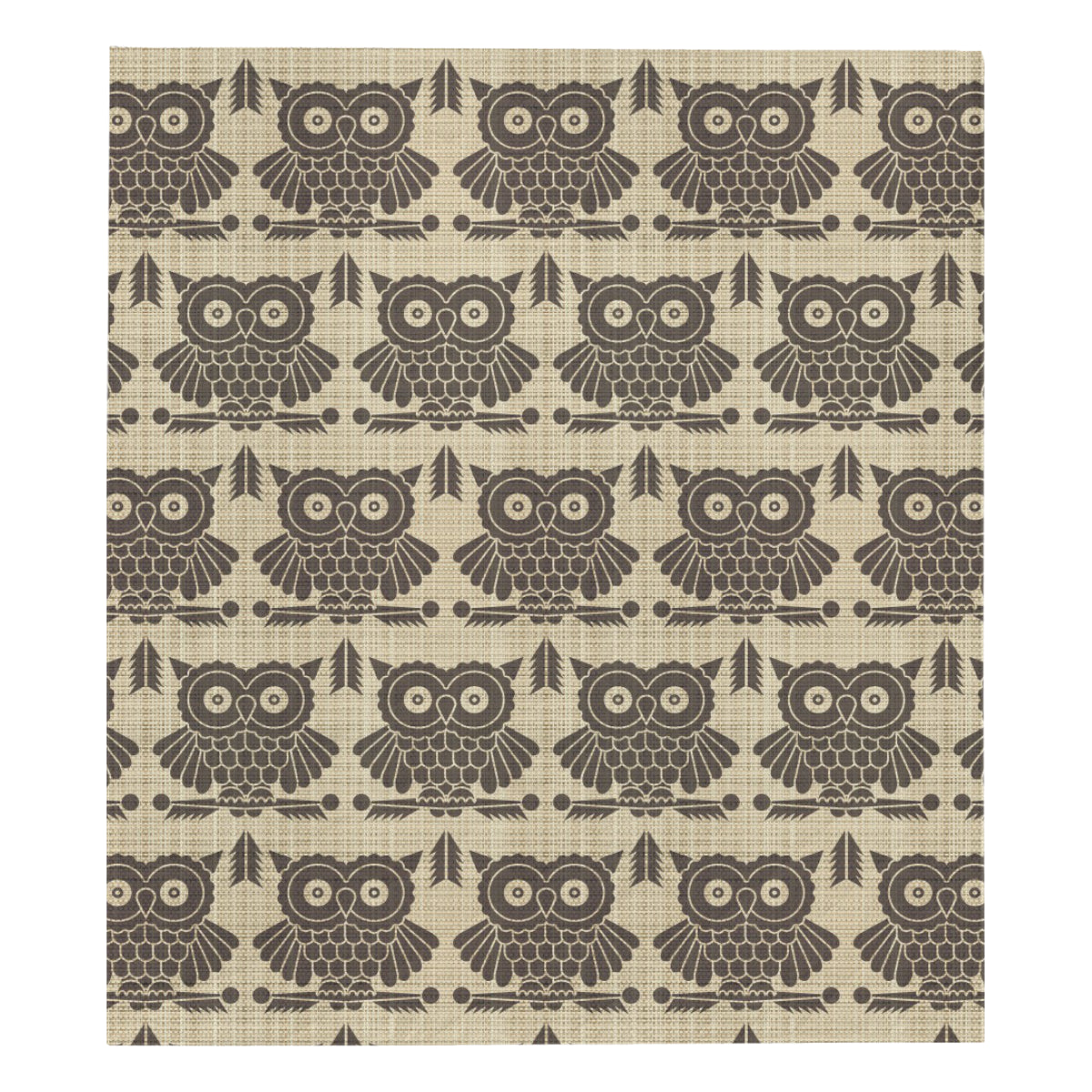 Owl Pattern Print Design A01 Premium Quilt