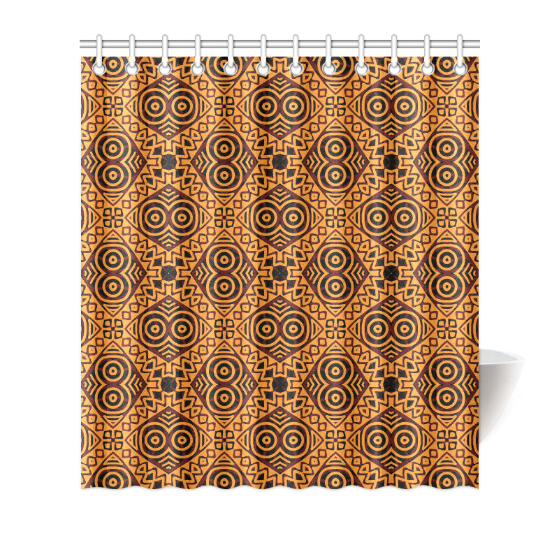 African Pattern Print Design 05 Shower Curtain