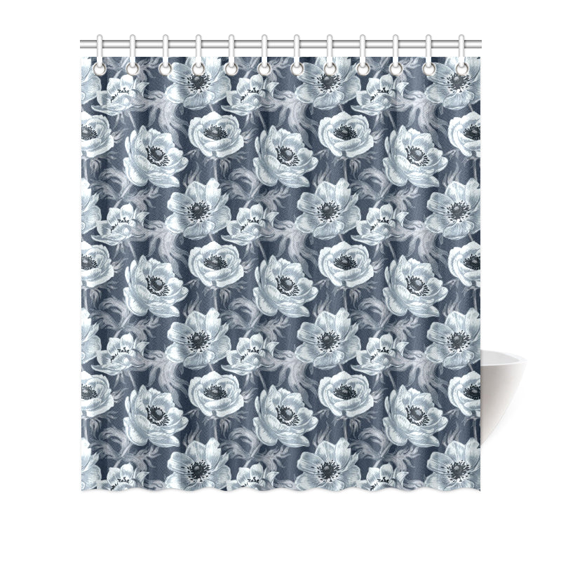Anemone Pattern Print Design AM09 Shower Curtain