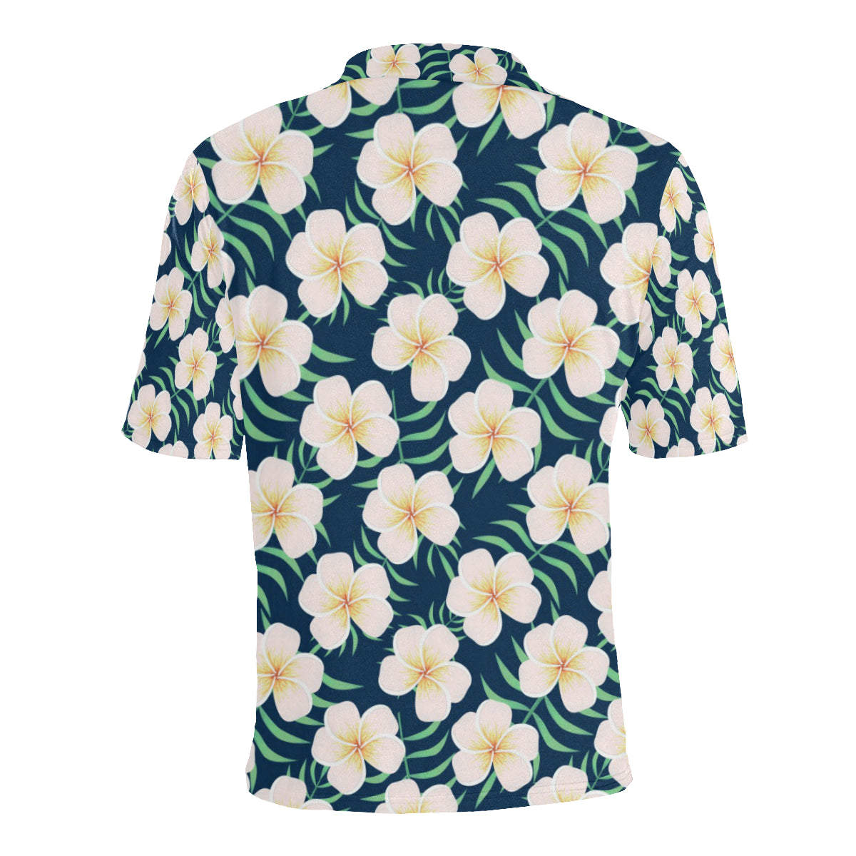 Pink Plumeria Pattern Print Design PM016 Men Polo Shirt