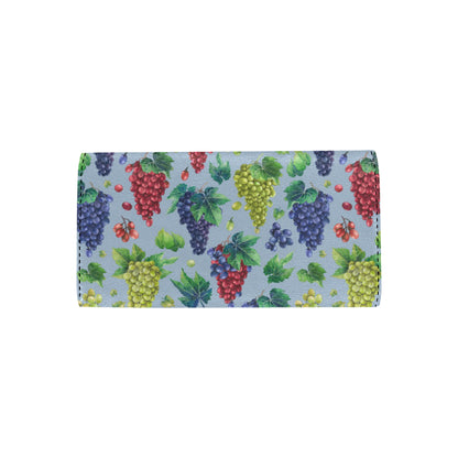 Grape Pattern Print Design GP06 Women's Trifold Wallet