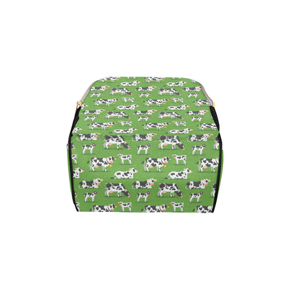 Cow Happy Print Pattern Diaper Bag Backpack