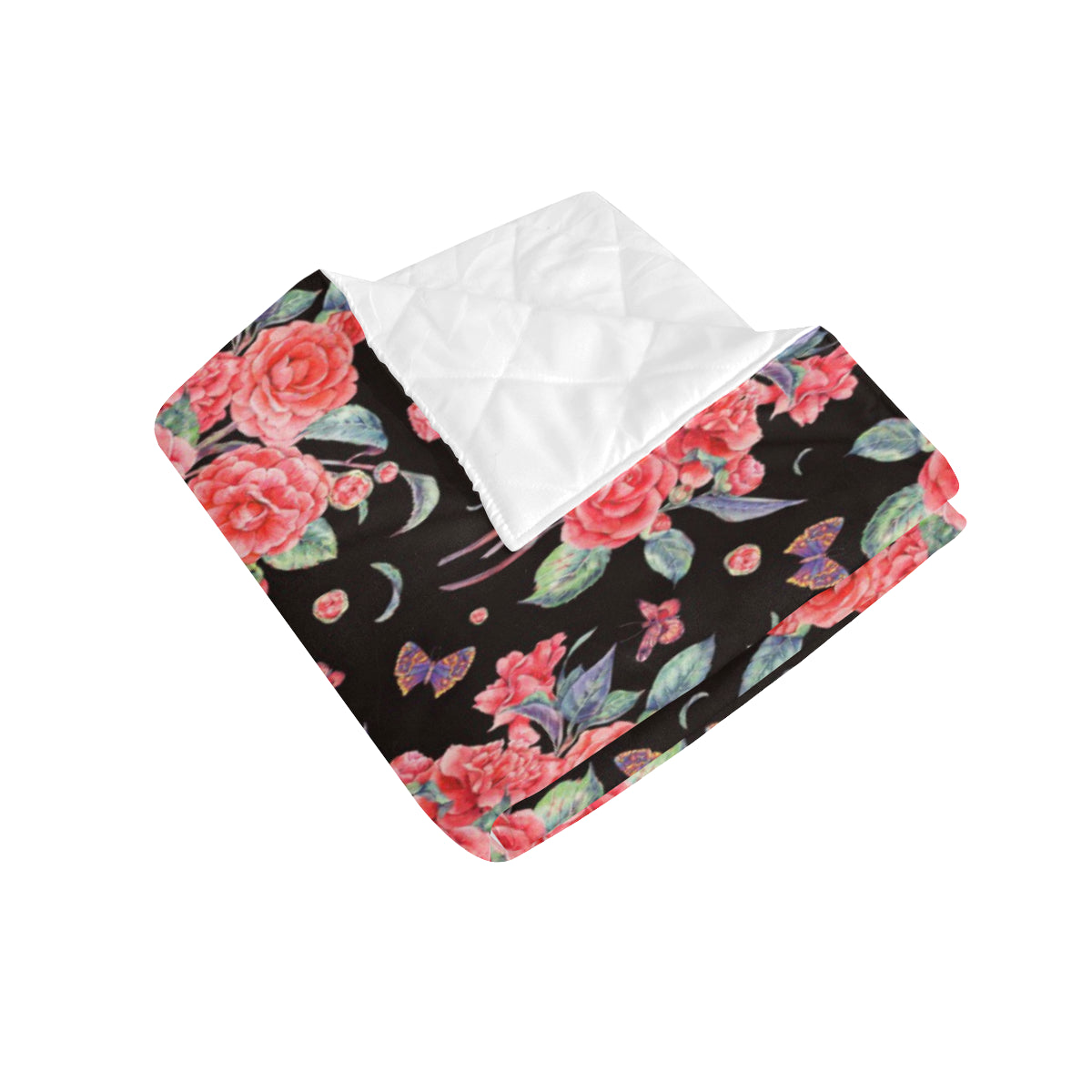Camellia Pattern Print Design CM03 Premium Quilt