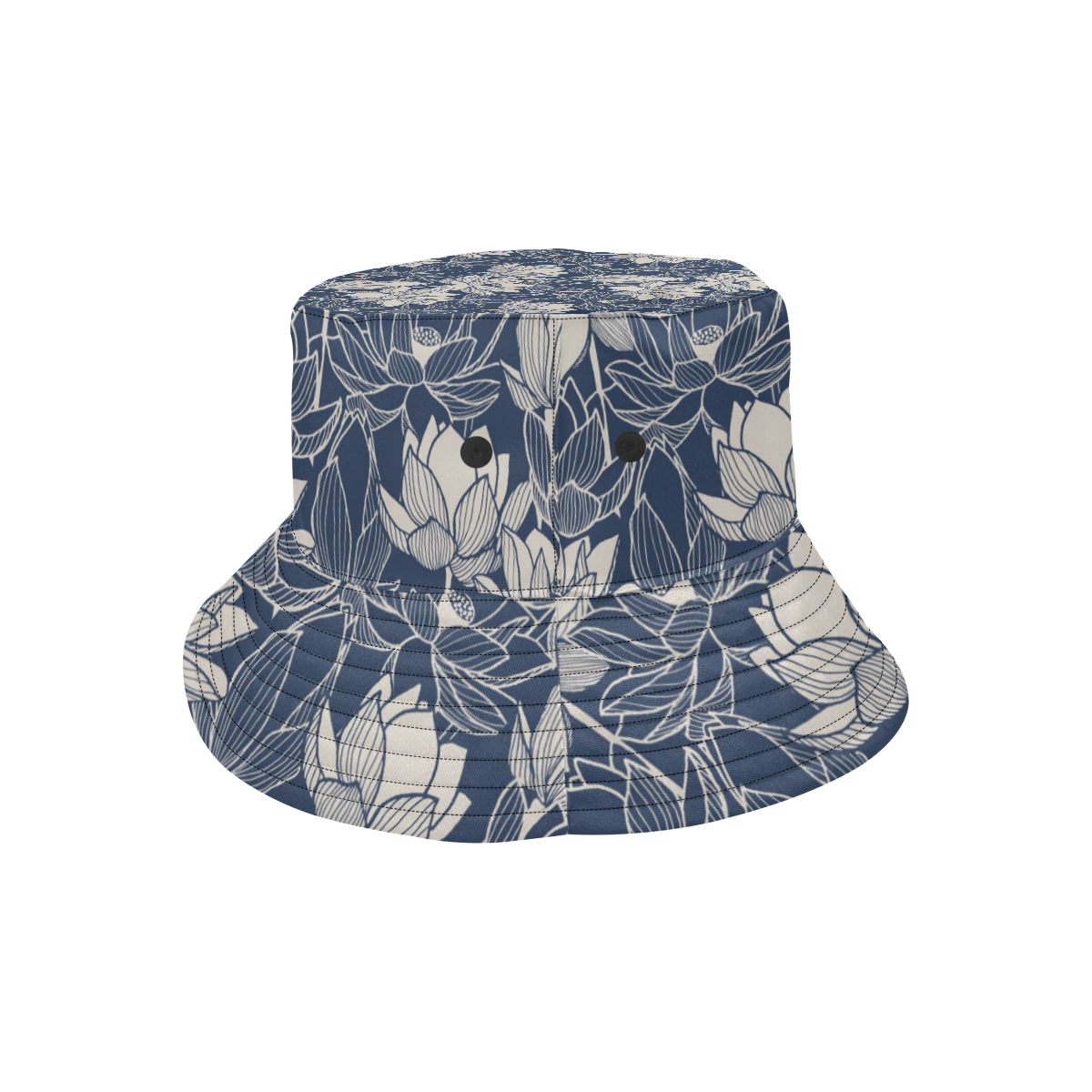 Water Lily Pattern Print Design WL04 Unisex Bucket Hat