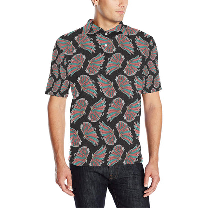 Angel Wings Pattern Print Design 05 Men Polo Shirt