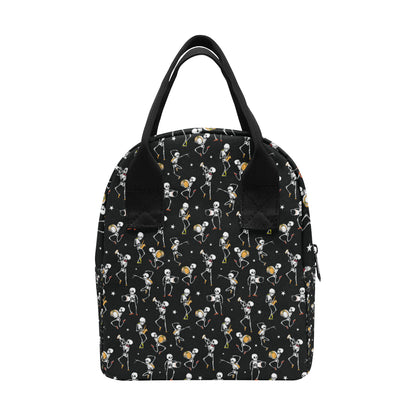 Skeleton Dance Print Insulated Lunch Bag
