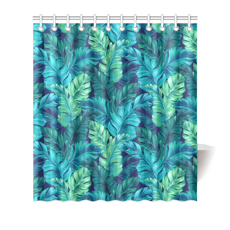 Banana Leaf Pattern Print Design BL05 Shower Curtain