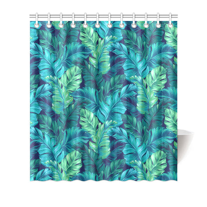 Banana Leaf Pattern Print Design BL05 Shower Curtain