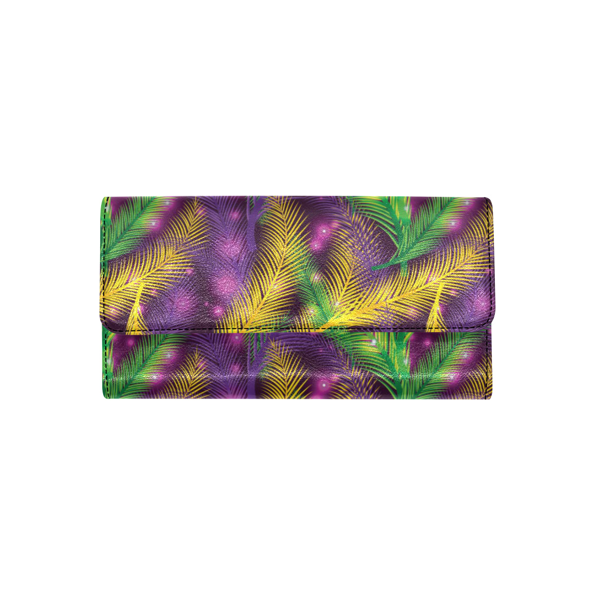 Mardi Gras Pattern Print Design 09 Women's Trifold Wallet
