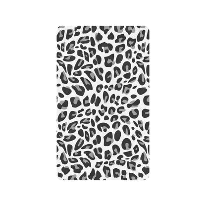 Snow Leopard Skin Print Rubber Doormat