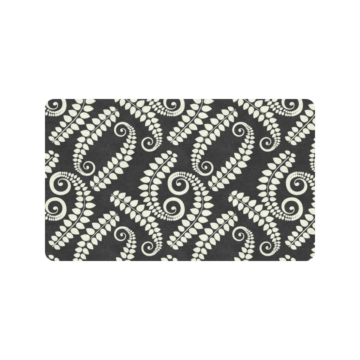 Fern Leave Print Pattern Rubber Doormat