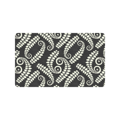 Fern Leave Print Pattern Rubber Doormat