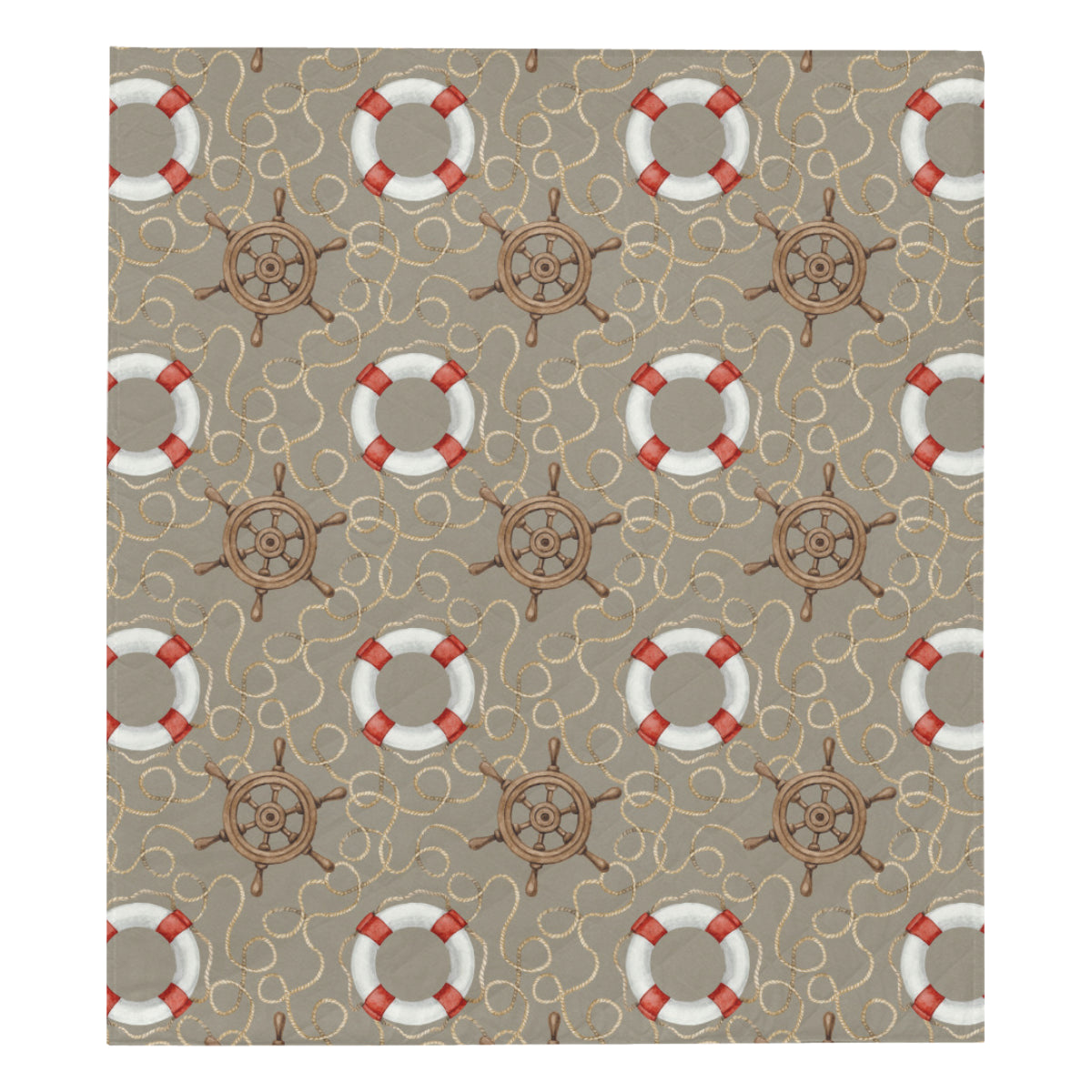 Nautical Pattern Print Design A02 Premium Quilt