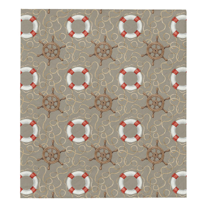 Nautical Pattern Print Design A02 Premium Quilt