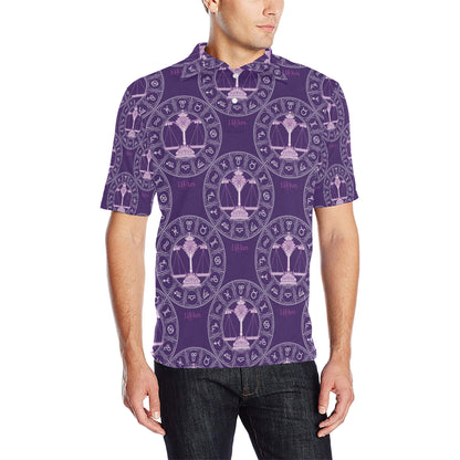 Libra Pattern Print Design 03 Men Polo Shirt