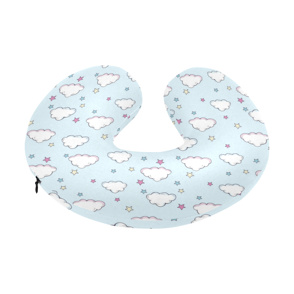Cloud Pattern Print Design 01 U-Shaped Travel Neck Pillow