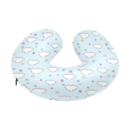 Cloud Pattern Print Design 01 U-Shaped Travel Neck Pillow