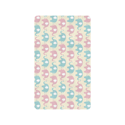 Elephant Baby Pastel Print Pattern Rubber Doormat