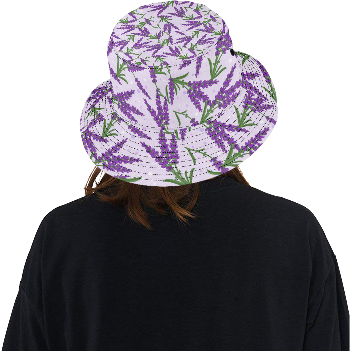 Lavender Pattern Print Design LV02 Unisex Bucket Hat