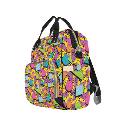 80s Pattern Print Design 1 Diaper Bag Backpack