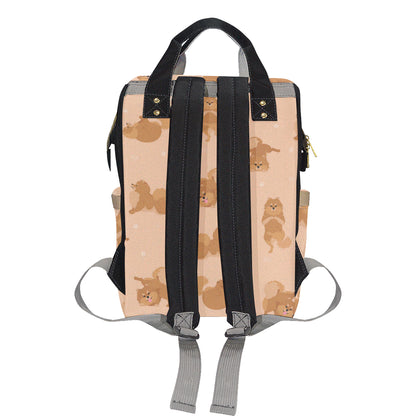 Pomeranians Pattern Print Design A06 Diaper Bag Backpack