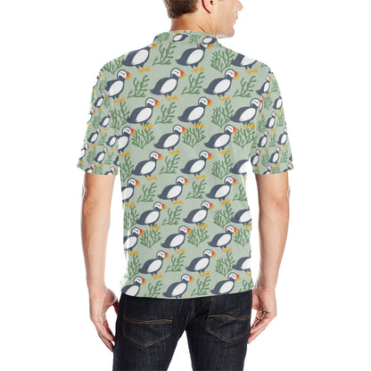 Puffin Pattern Print Design A04 Men Polo Shirt