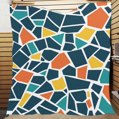 Mosaic Pattern Print Design 02 Premium Quilt