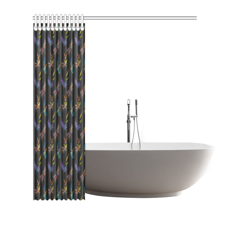 Dragonfly Colorful Realistic Print Shower Curtain