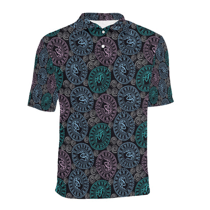 Eye of Horus Ethnic Pattern Men Polo Shirt